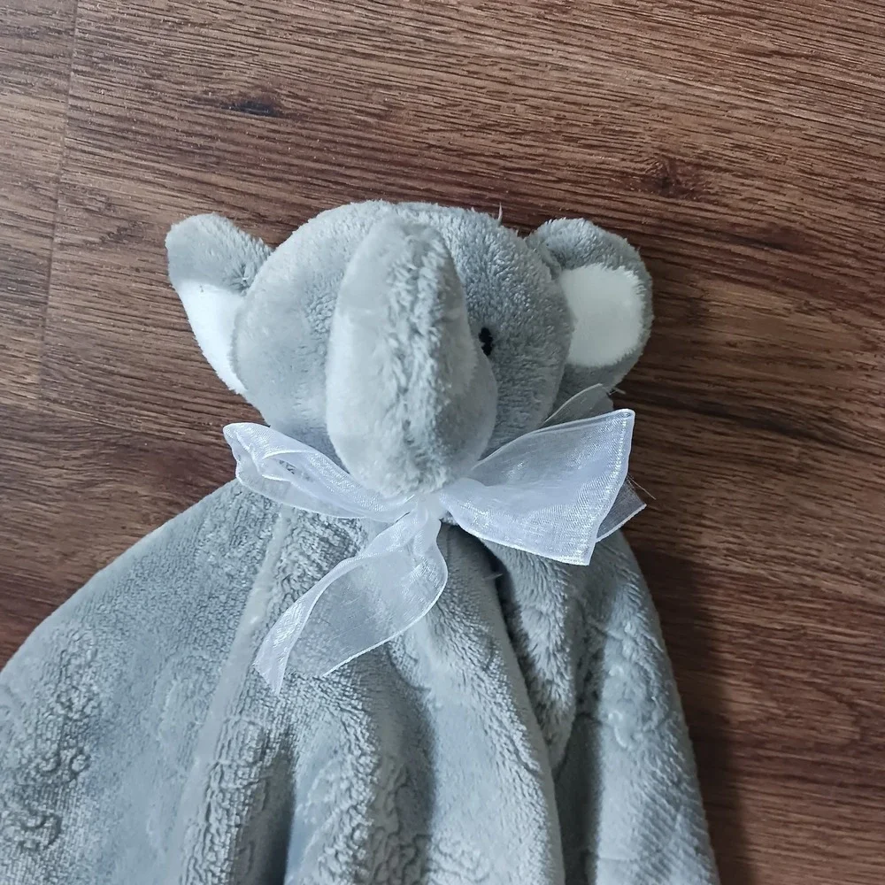 Beth Bazaar Gray Elephant Baby Lovey Blanket Embossed Elephants 32